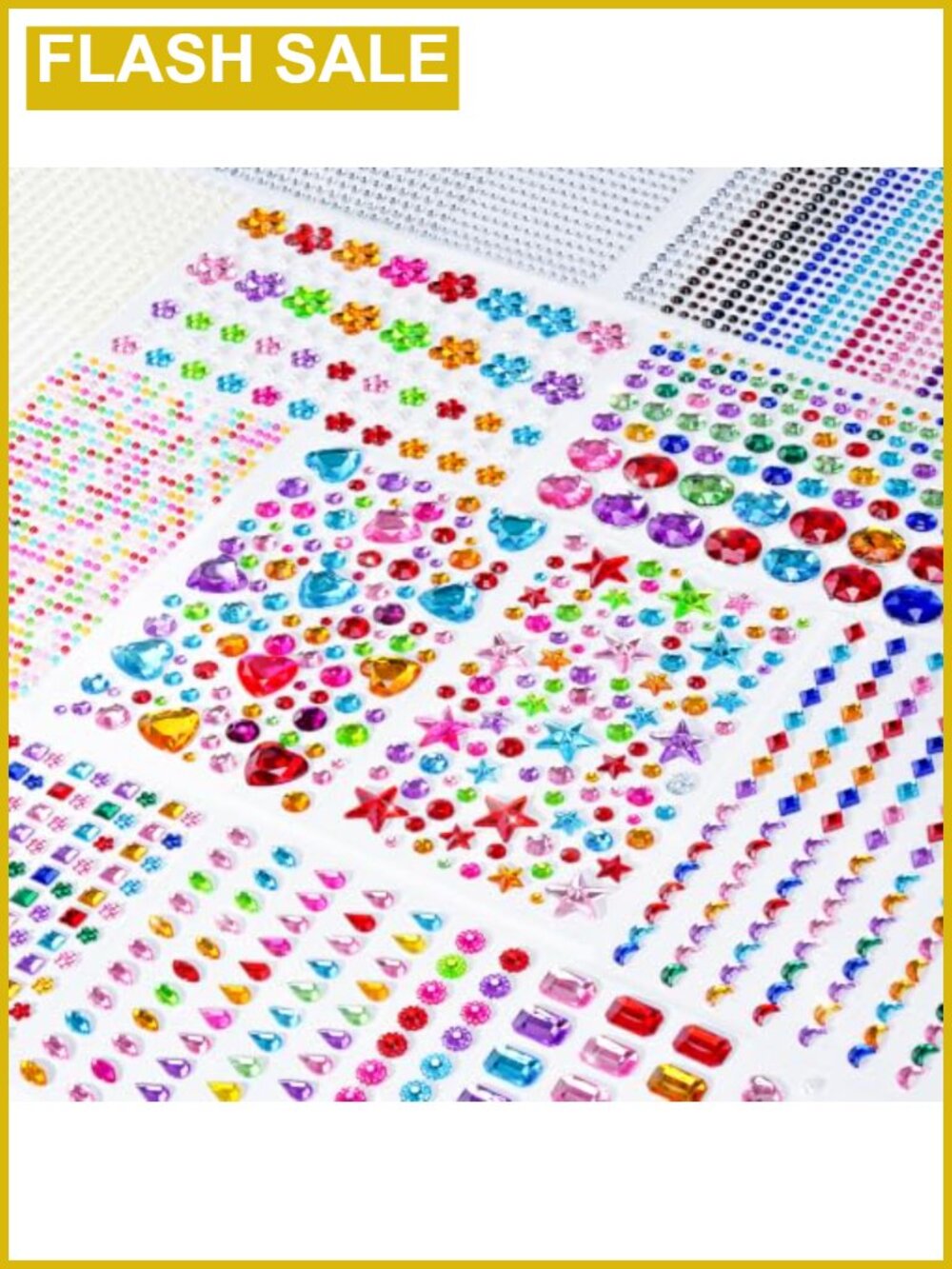 6000PCS Gem Stickers, Self Adhesive Rhinestone Jewel Stickers for Crafts
